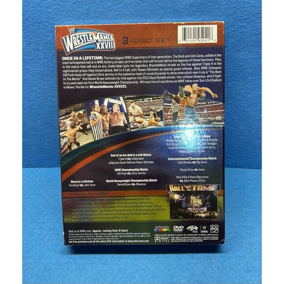 WWE WrestleMania 28 XXVIII DVD 2012 3-Disc Set - Picture 2 of 5
